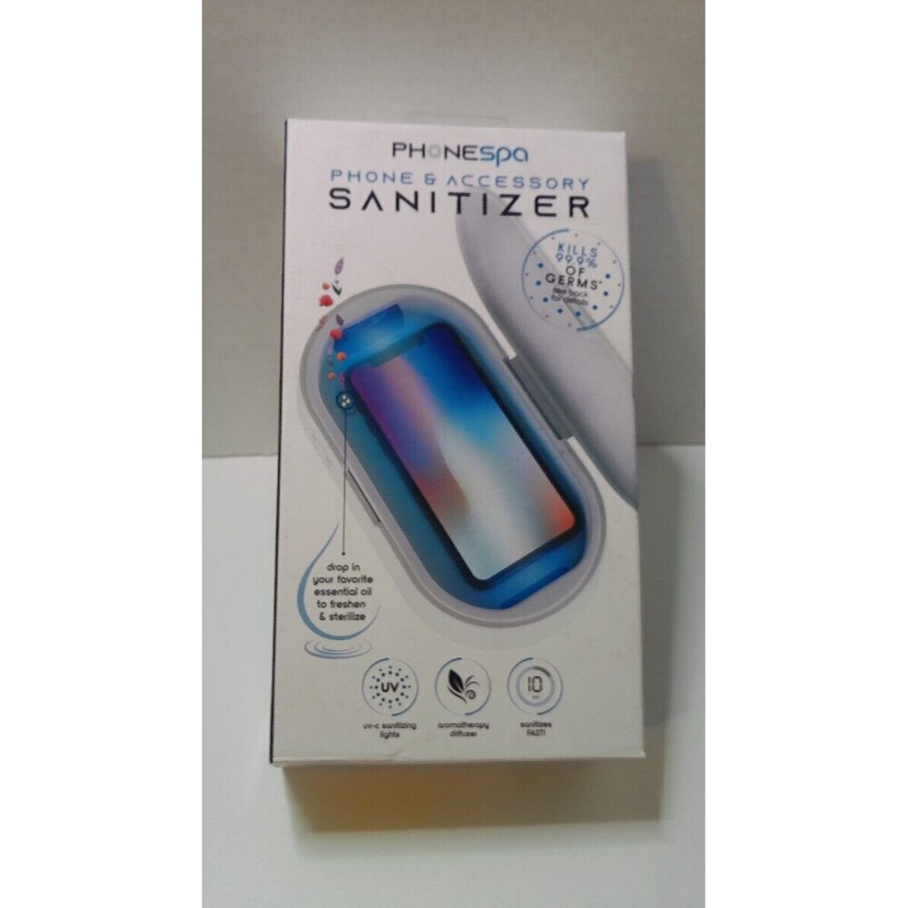 TZUMI PHONE SPA Cell Phone & Accessory Sanitizer (White) With Built-in Diffuser